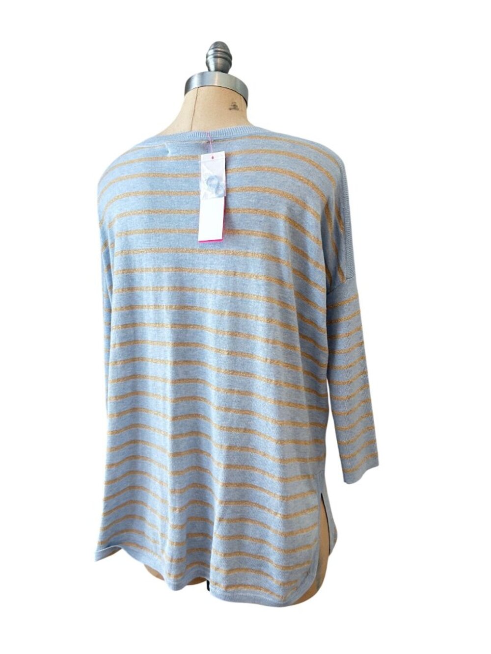 Lilly Pulitzer Cobo Tunic Sweater Heathered Crew Blue XXS NWT - Picture 3 of 4